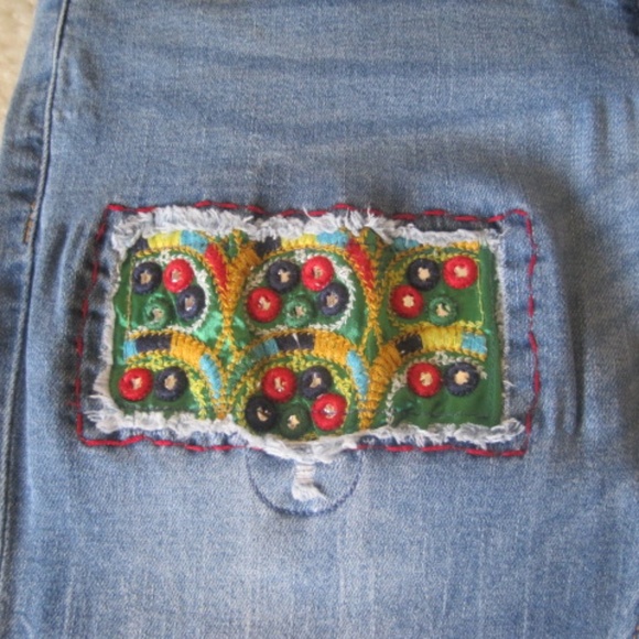 Desigual Ethnic Ankle Denim Jeans - Picture 9 of 13